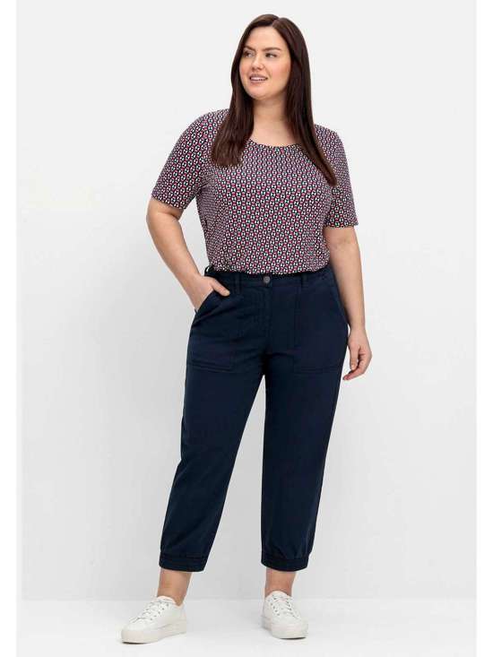 Брюки карго 7/8 с эластичным поясом. Große Größen