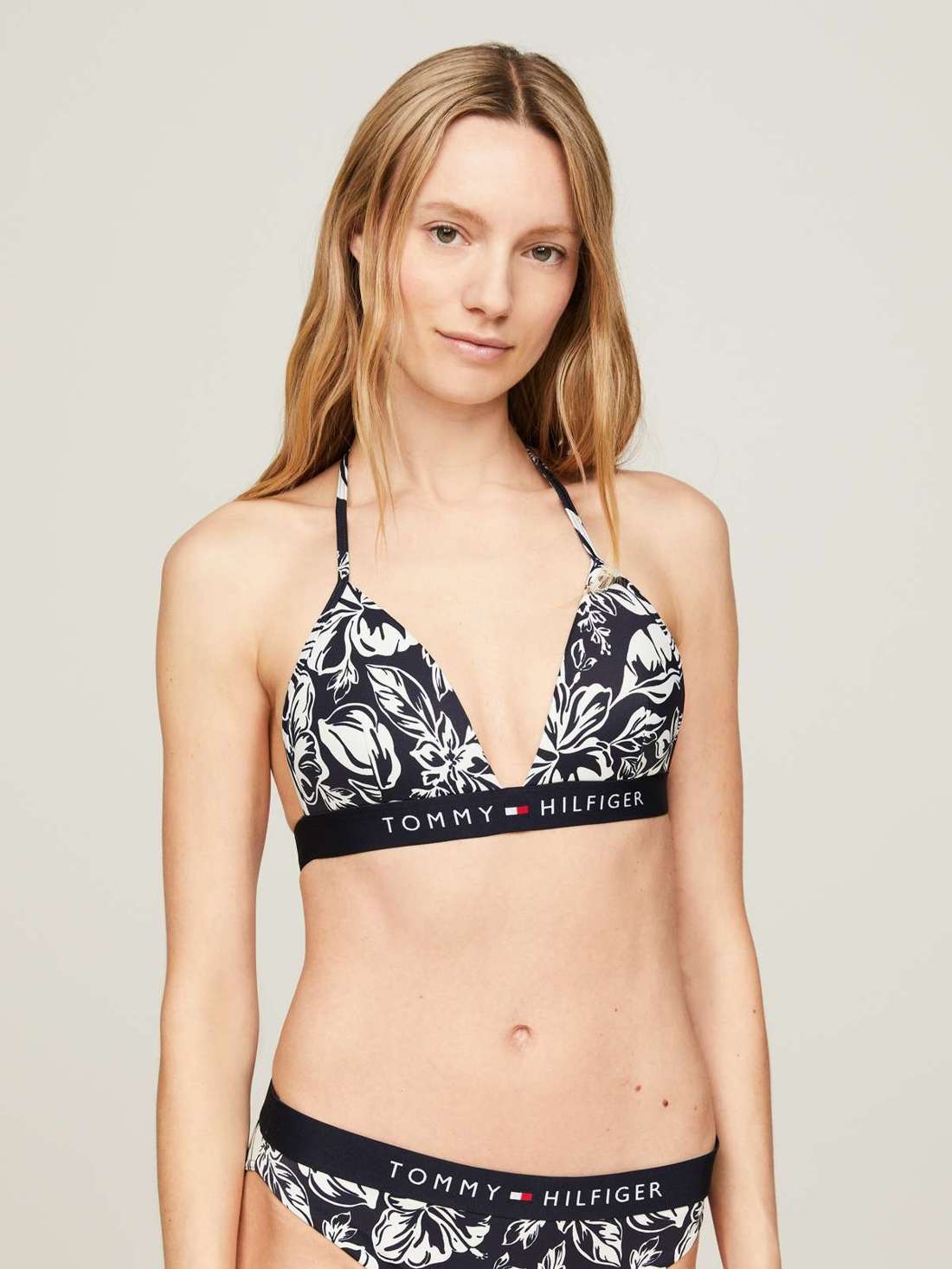 Лиф бикини с цветочным принтом и треугольными чашками TRIANGLE FIXED FOAM PRINT