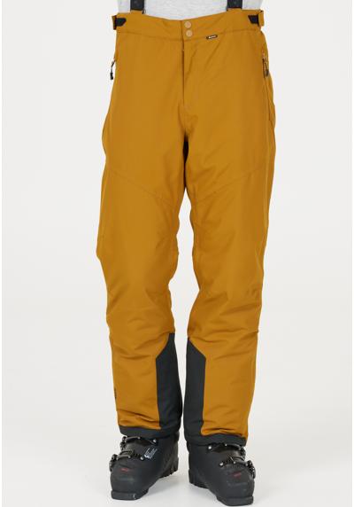 Лыжные брюки с водоотталкивающими свойствами и функциональными особенностями.