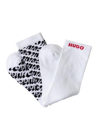 Носки, (упаковка, 2 пары, 2 шт.), с надписью HUGO