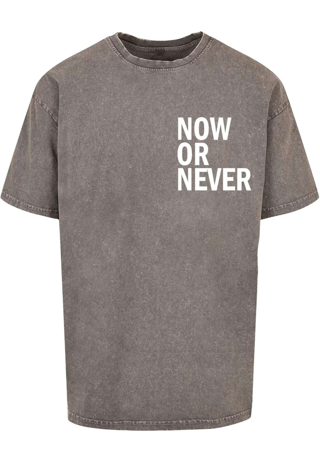 футболка Herren Now Or Never Acid Washed Heavy Oversized Tee