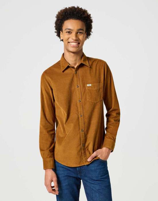 Рубашка с длинными рукавами и логотипом 1 PKT CORDUROY SHIRT