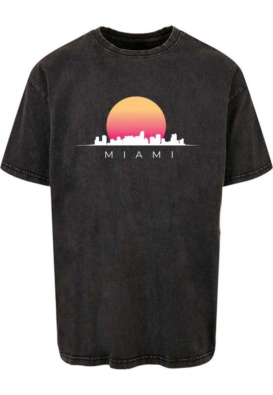 футболка Herren Miami X Acid Washed Heavy Oversize Tee