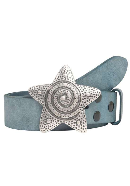 Кожаный ремень со сменной застежкой. Seestern Silber