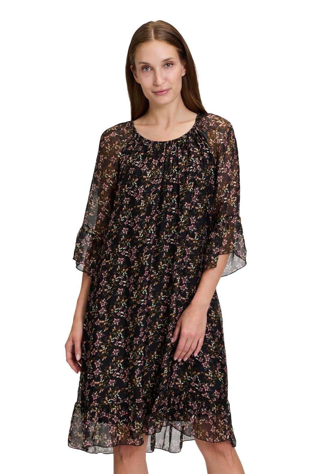 Шифоновое платье Chiffonkleid mit 3/4 Arm