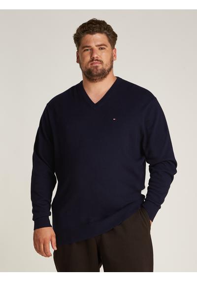 Вязаный свитер больших размеров с вышивкой логотипа... BT-PIMA ORG CTN CASHMERE VNCK-B