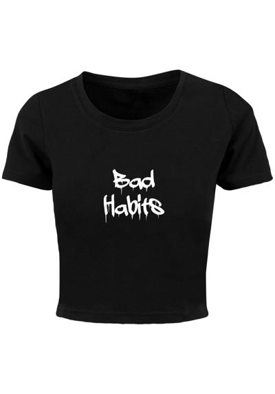 футболка Damen Ladies Bad Habits Cropped Tee