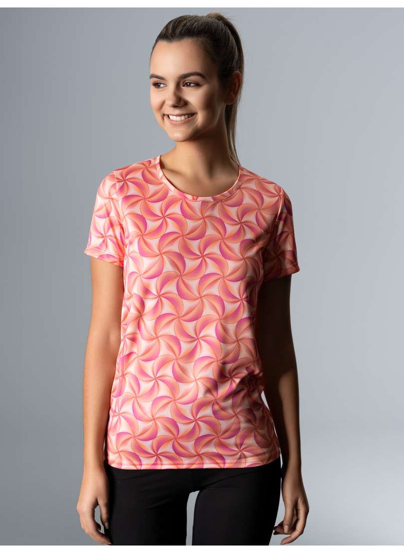 футболка TRIGEMA Sport T-Shirt mit modischem Allover-Print