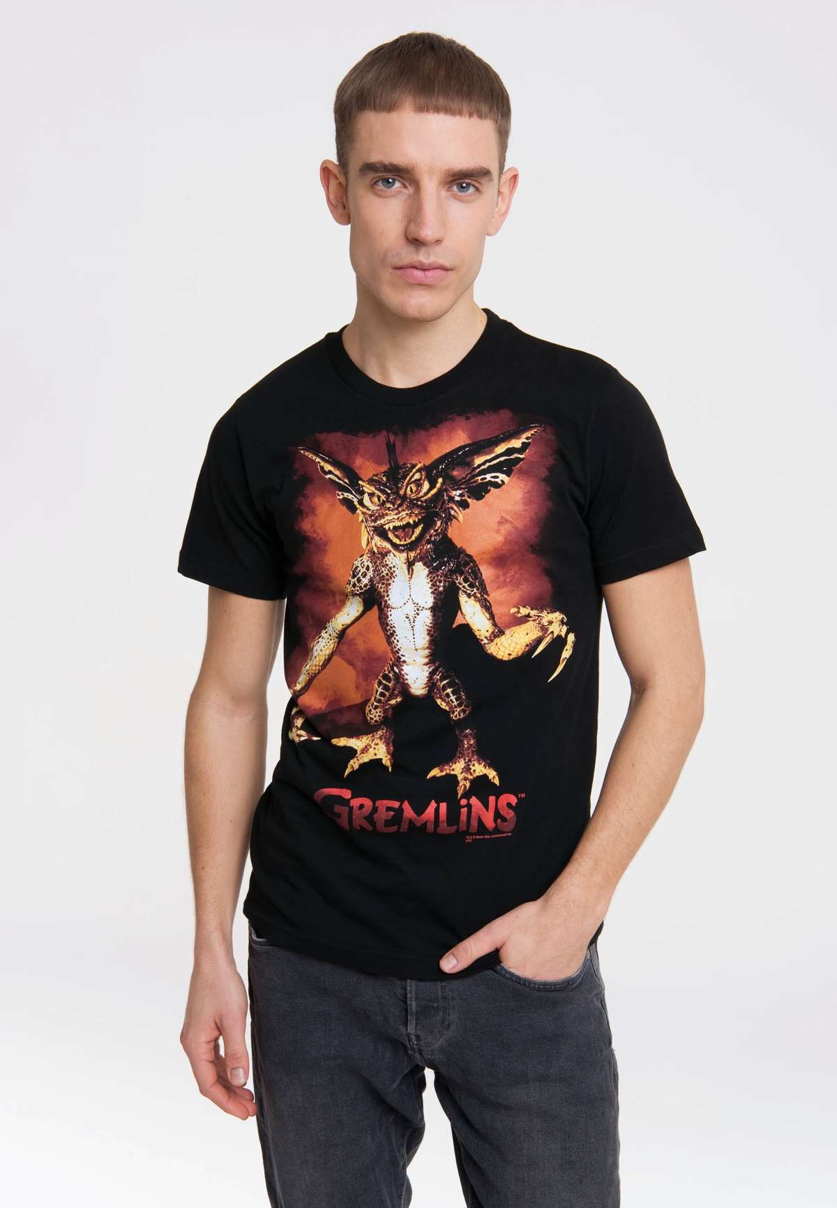 Футболка со всемирно известным принтом Gremlin спереди. Gremlins - Monster
