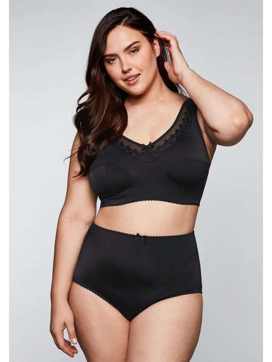 Бюстгальтер без косточек с широкой полосой под грудью. Große Größen