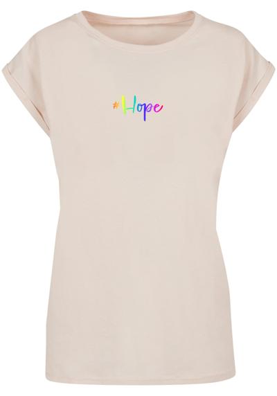 футболка Damen Ladies Hope Rainbow Extended Shoulder Tee