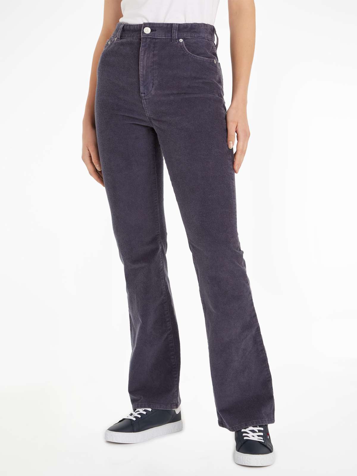 Расклешенные брюки из модного вельветового материала. TJW SYLVIA HR FLARE WASHED CORD