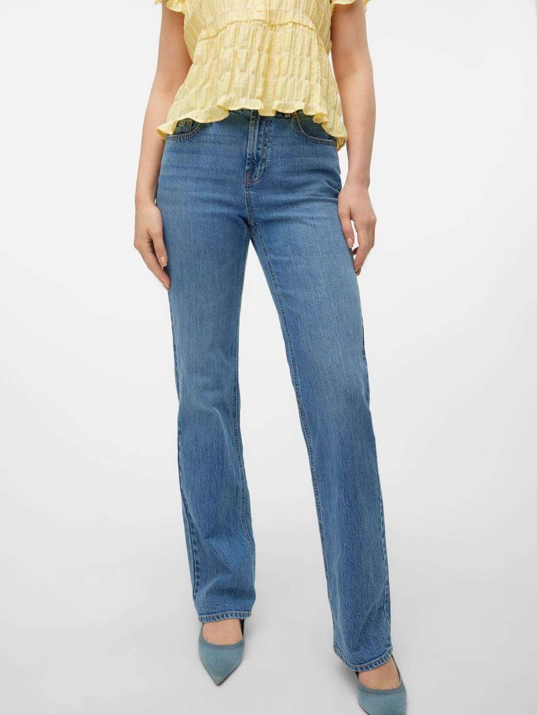 Прямые джинсы VMTESSA HR STRAIGHT JEANS LI3114 GA NOOS