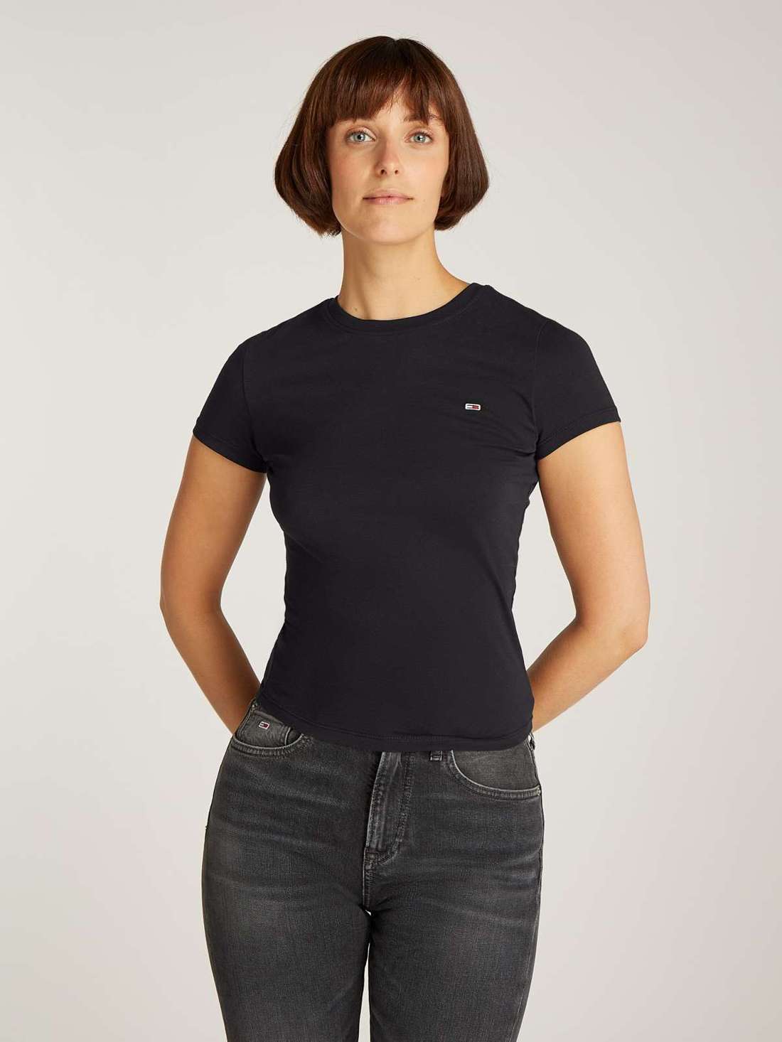 Футболка с вышивкой логотипа TJW SLIM C-NECK TEE