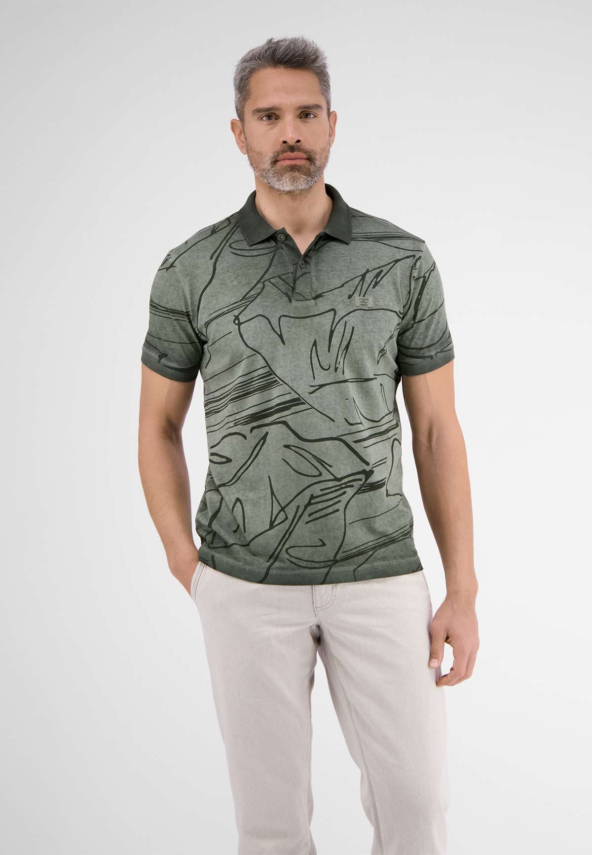 рубашка поло LERROS Poloshirt *Floral Lines*
