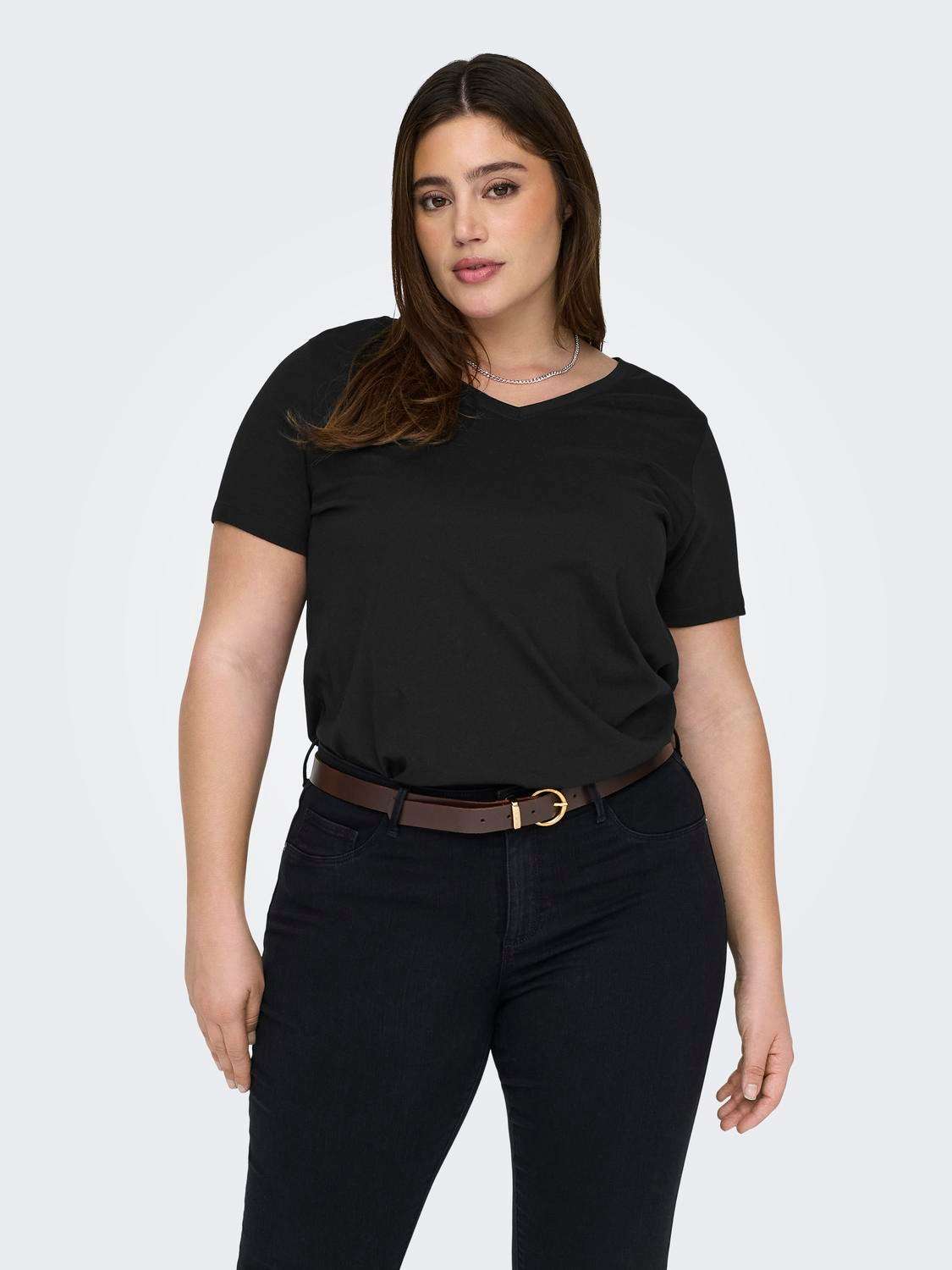 V-образная рубашка CARBONNIE LIFE S/S V A-SHAPE TEE NOOS