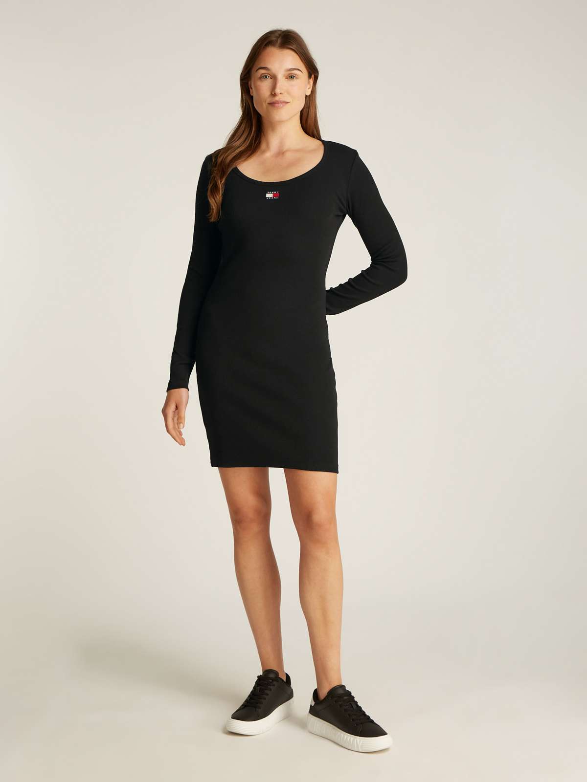 Трикотажное платье больших размеров TJW BADGE RIB BODYCON DRESS EXT