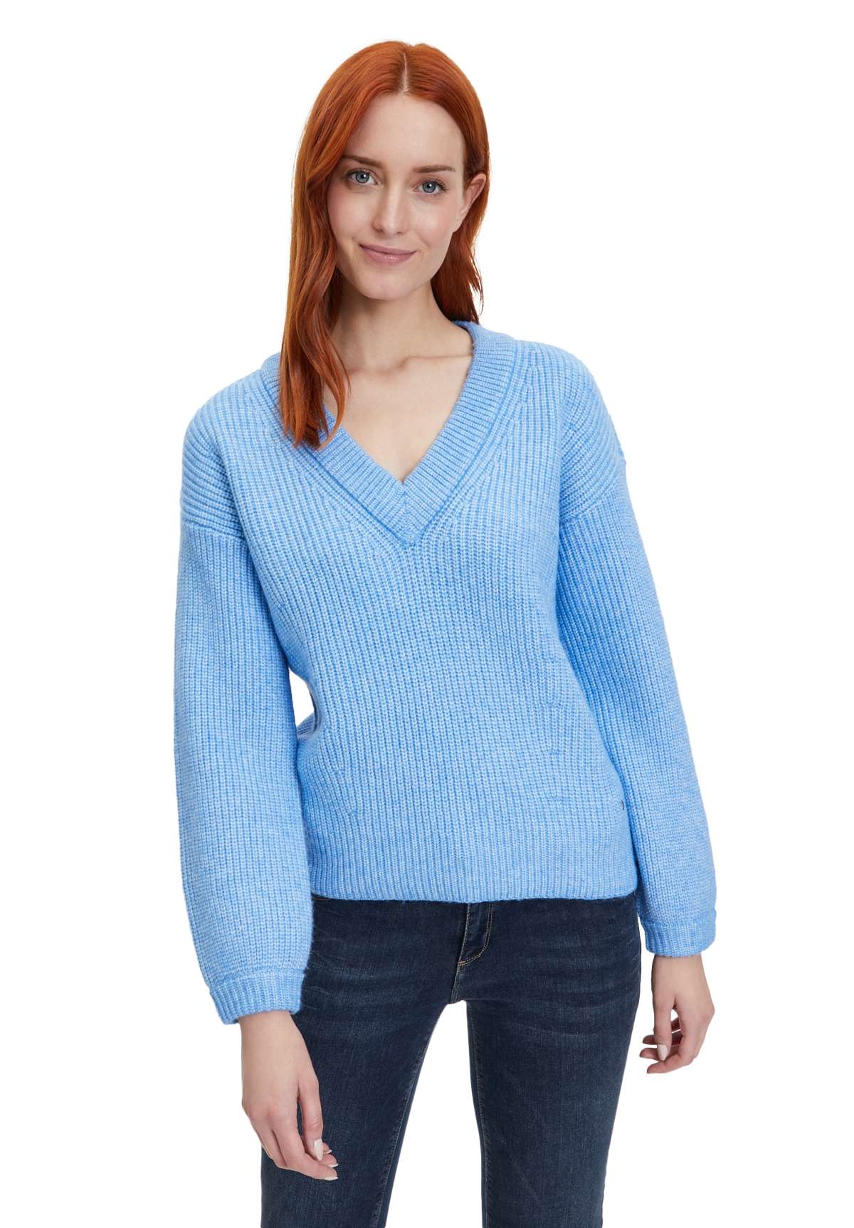 Вязаный свитер Betty & Co Strickpullover mit V-Ausschnitt
