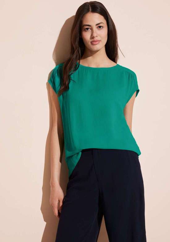 Топ-рубашка с рюшами