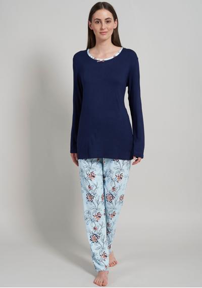 Пижамы (2 шт.) с цветочным принтом и небольшим бантиком, привлекающим внимание.