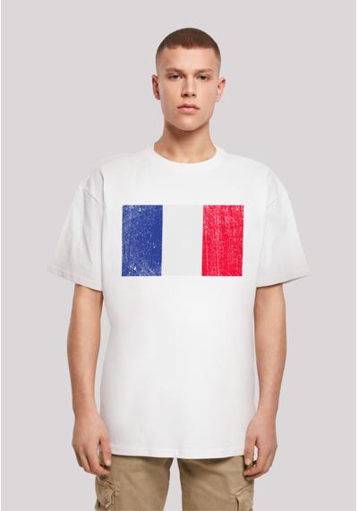 футболка France Frankreich Flagge distressed