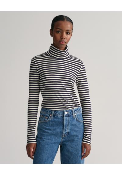 Водолазка-рубашка SLIM STRIPED RIB TURTLENECK