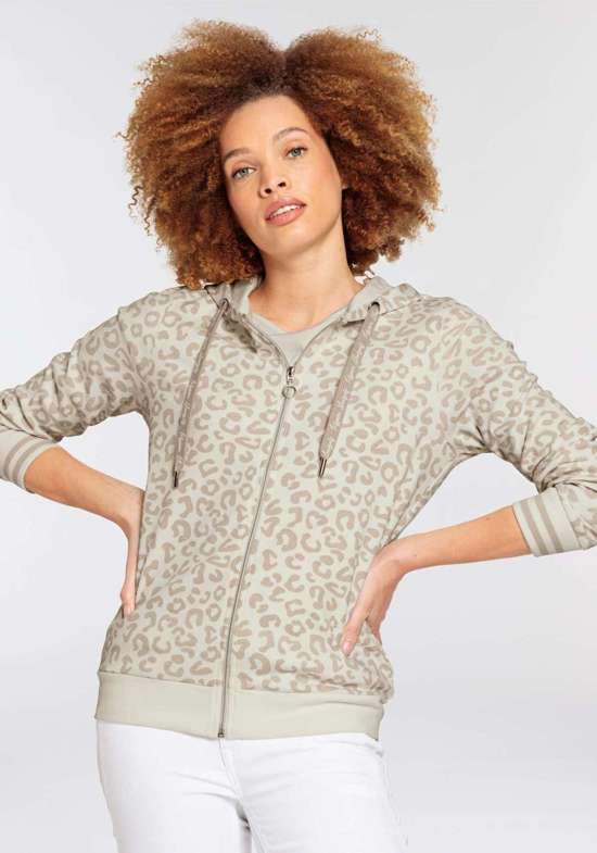 Толстовка с капюшоном и модным животным принтом по всей поверхности - НОВАЯ КОЛЛЕКЦИЯ