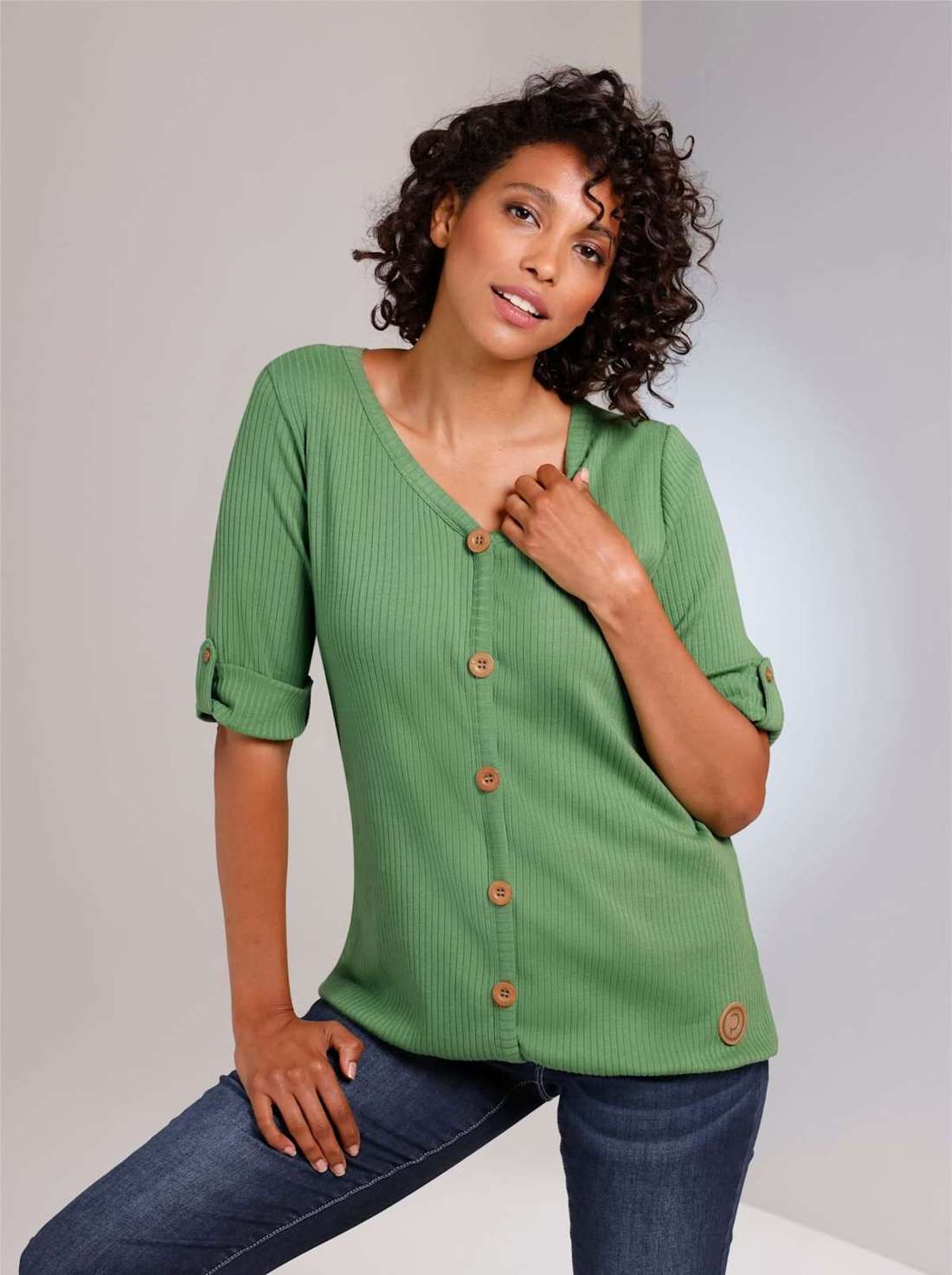 Рубашка с коротким рукавом Lyocell-Baumwoll-Shirt