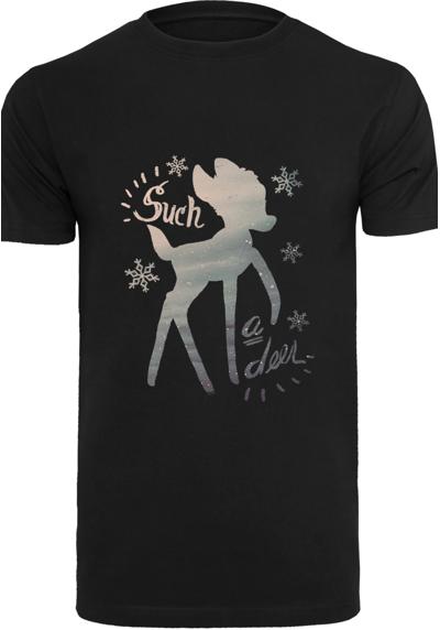 Рубашка с коротким рукавом Herren Bambi Winter Deer -BLK with T-Shirt Round Neck