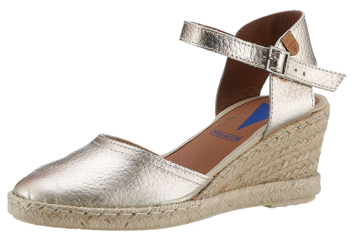 Sandalette, летняя обувь, босоножки, танкетка, металлизированный вид.