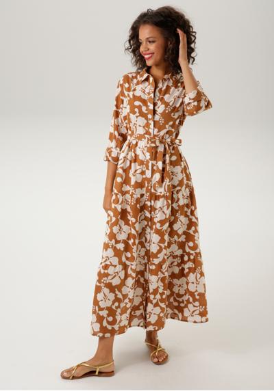 Платье-блузка с графичным цветочным принтом – каждое изделие уникально – НОВАЯ КОЛЛЕКЦИЯ