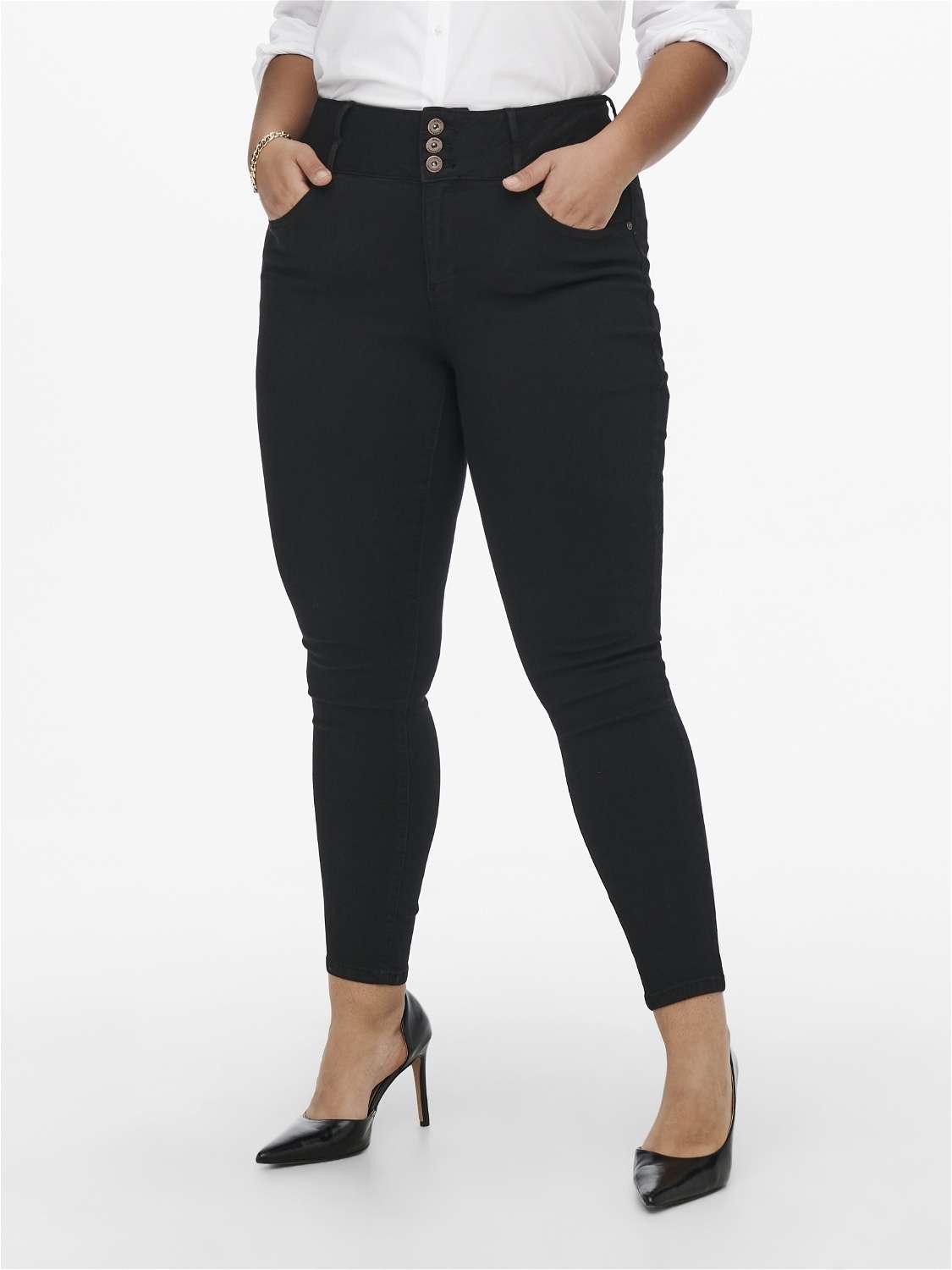 Джинсы скинни CARANNA LIFE HW SK ANK JEANS BLACK NOOS
