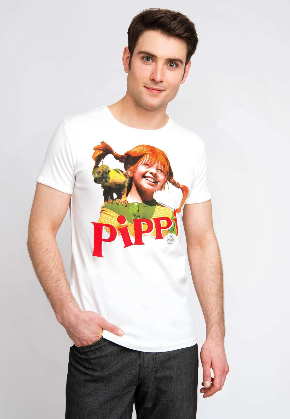 Футболка с дерзким принтом спереди Pippi Langstrumpf
