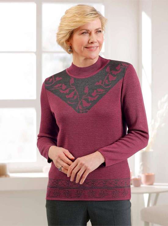 Свитер с воротником-стойкой Pullover