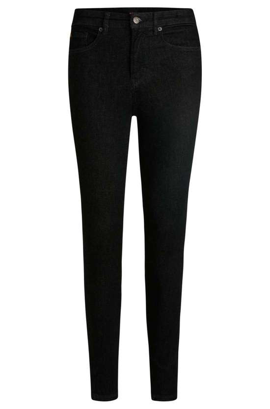 Джинсы узкого кроя с кожаным значком BOSS C_MAYE HR 1.0