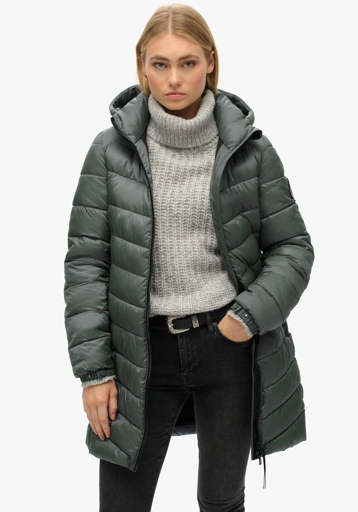 Стеганая куртка HOODED FUJI MID PADDED JACKET