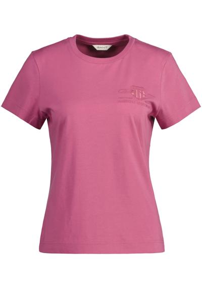 Футболка с двойными швами по краям. REG TONAL SHIELD KA T-SHIRT