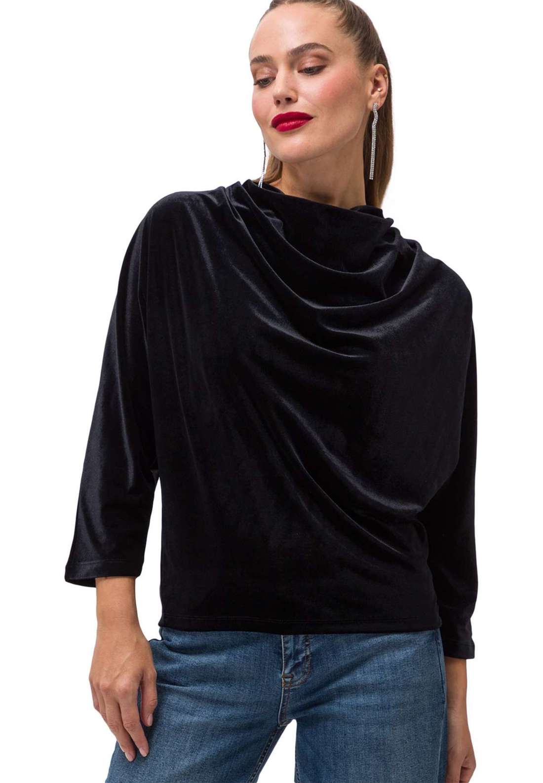 толстовка zero Samtshirt mit 3/4 Arm