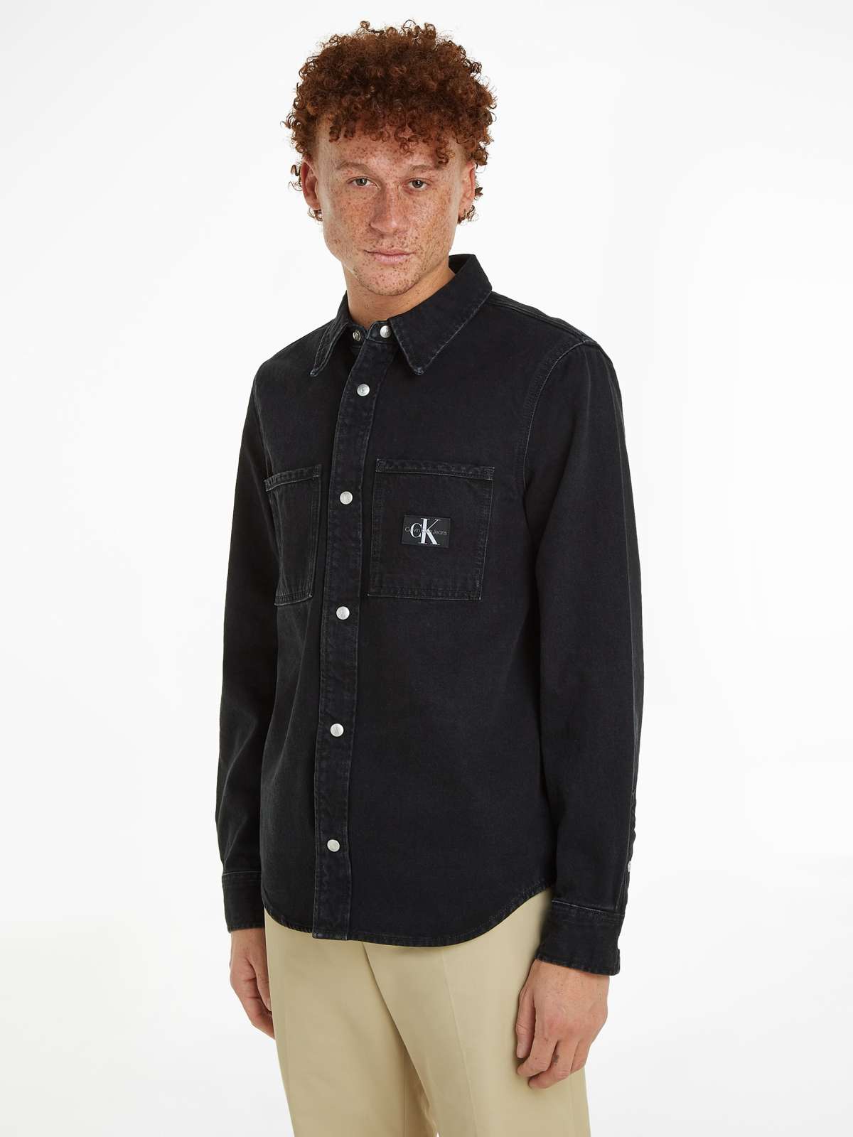Джинсовая рубашка с нашивкой-логотипом REGULAR LINEAR SHIRT