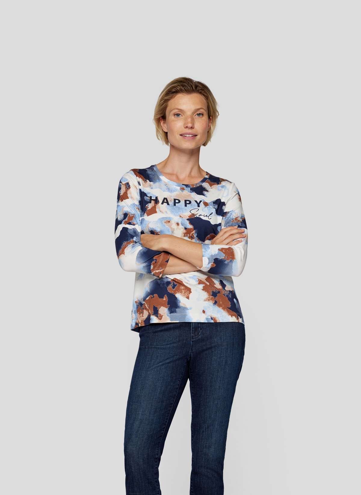 Рубашка с принтом Happy Soul Shirt – Farbtupfer fur jeden Tag