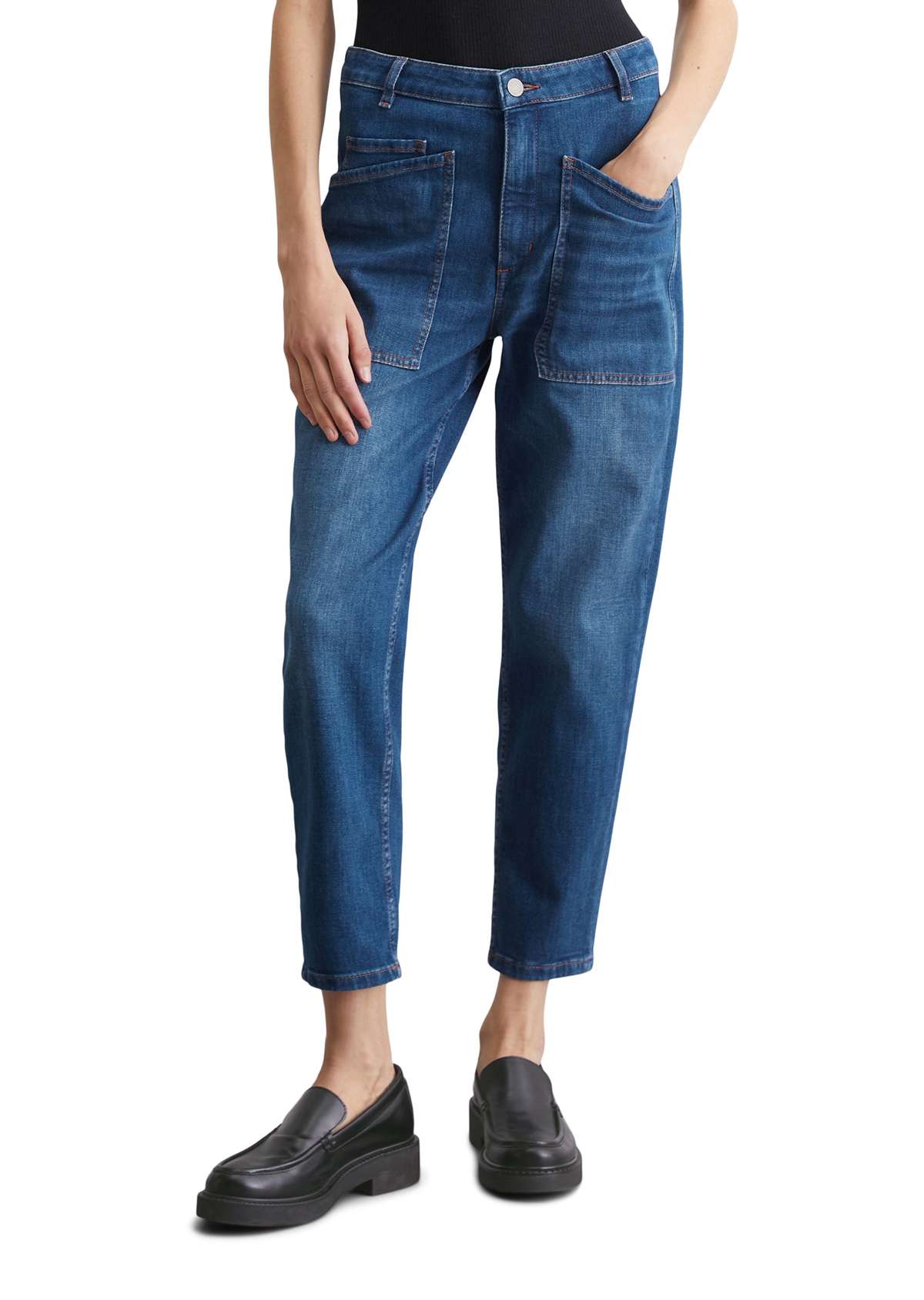 Джинсы-бойфренды aus softem Cashmere Touch Denim