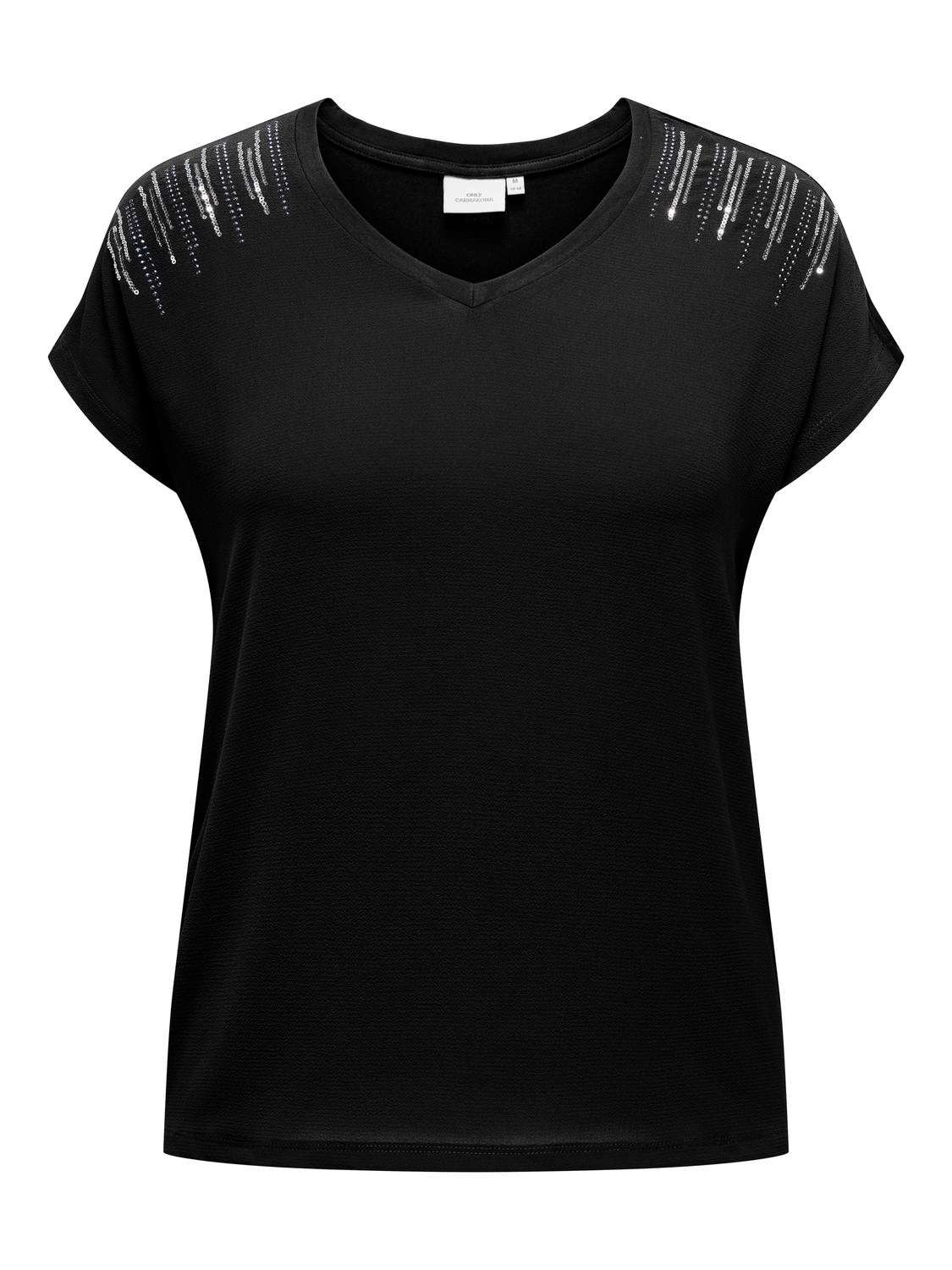 Рубашка с коротким рукавом CARLOUISA CAPSLEEVE MIX TEE JRS