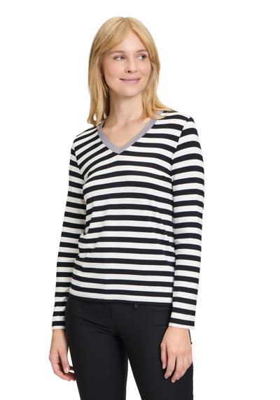 Рубашка с коротким рукавом Ringelshirt mit V-Ausschnitt