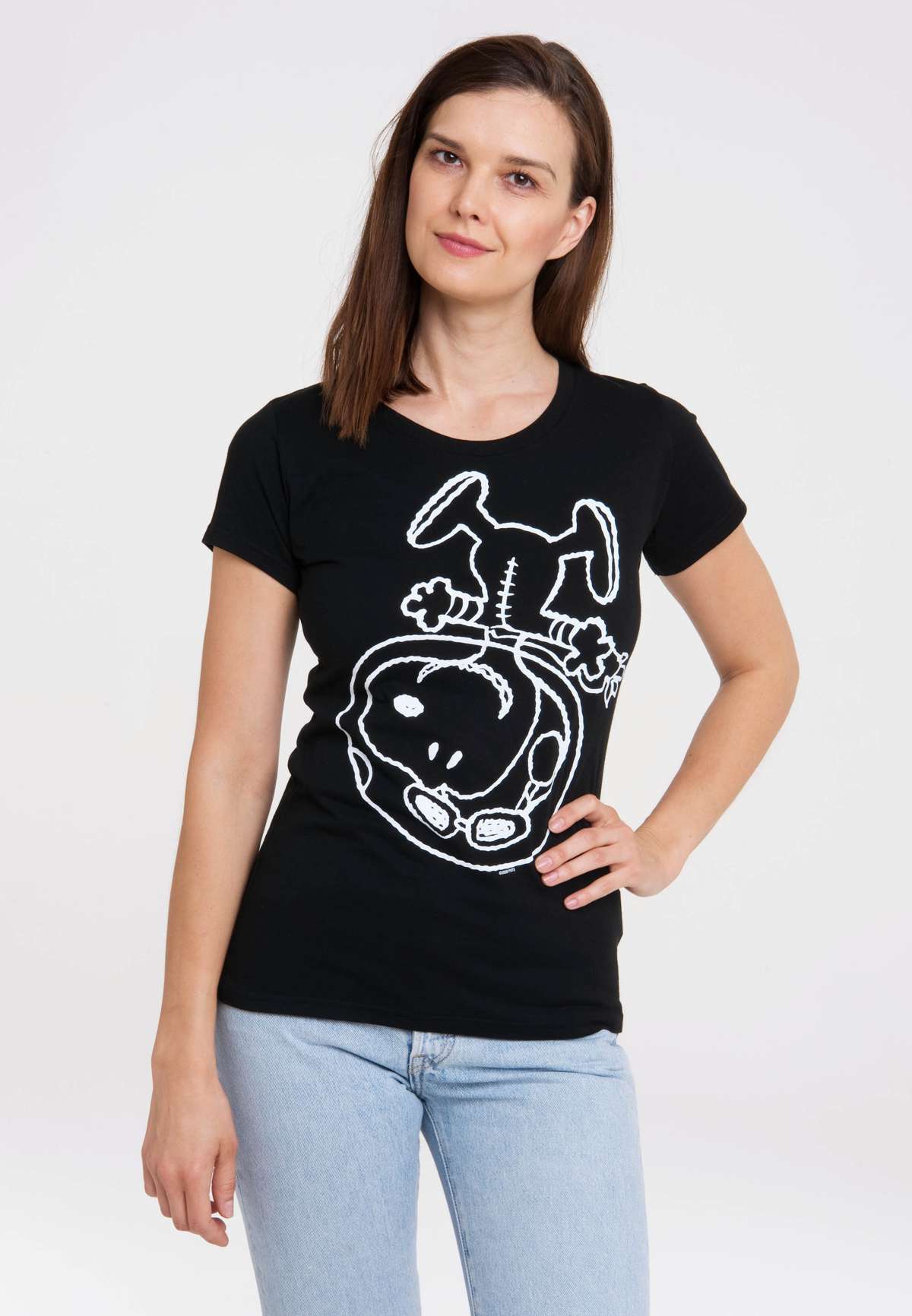 Футболка с лицензионным оригинальным дизайном Snoopy - Astronaut