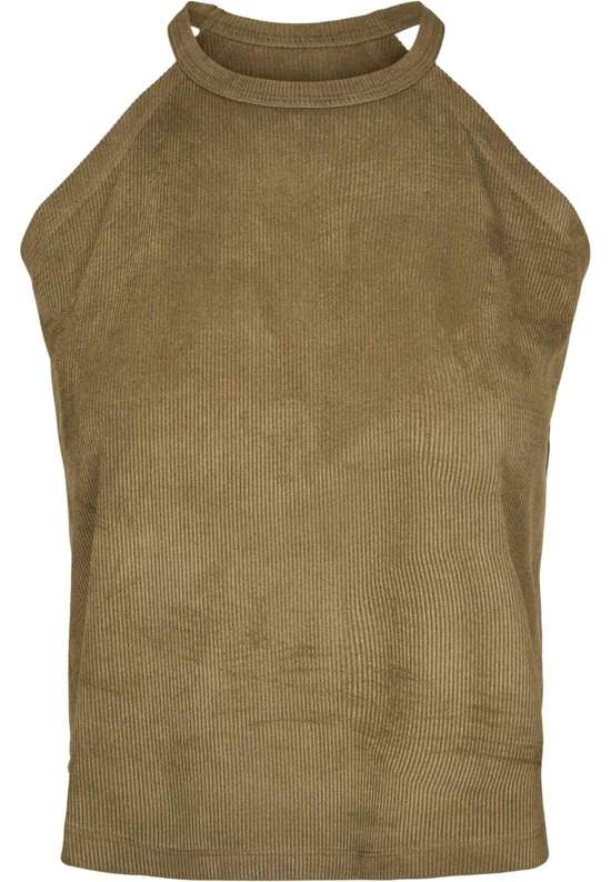 Мышечная рубашка Urban Classics Damen Ladies Peached Rib Neckholder Tank