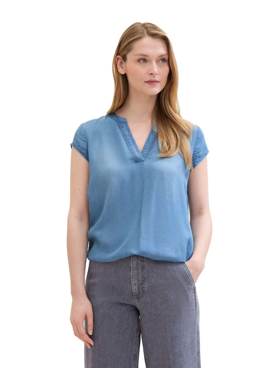 Джинсовая блузка в джинсовом стиле