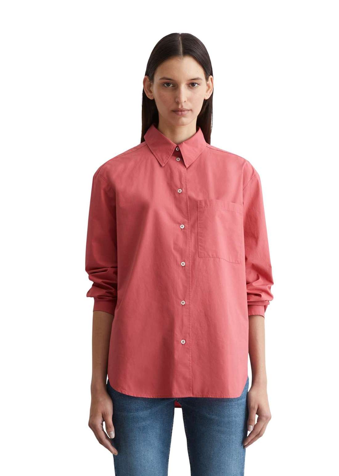 Блузка с длинными рукавами aus Organic Cotton-Popeline