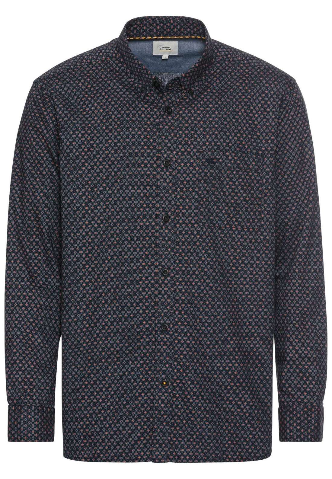 Рубашка с длинными рукавами и принтом по всей поверхности