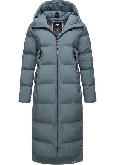 Зимнее пальто, удлиненное женское зимнее стеганое пальто с прорезями.
