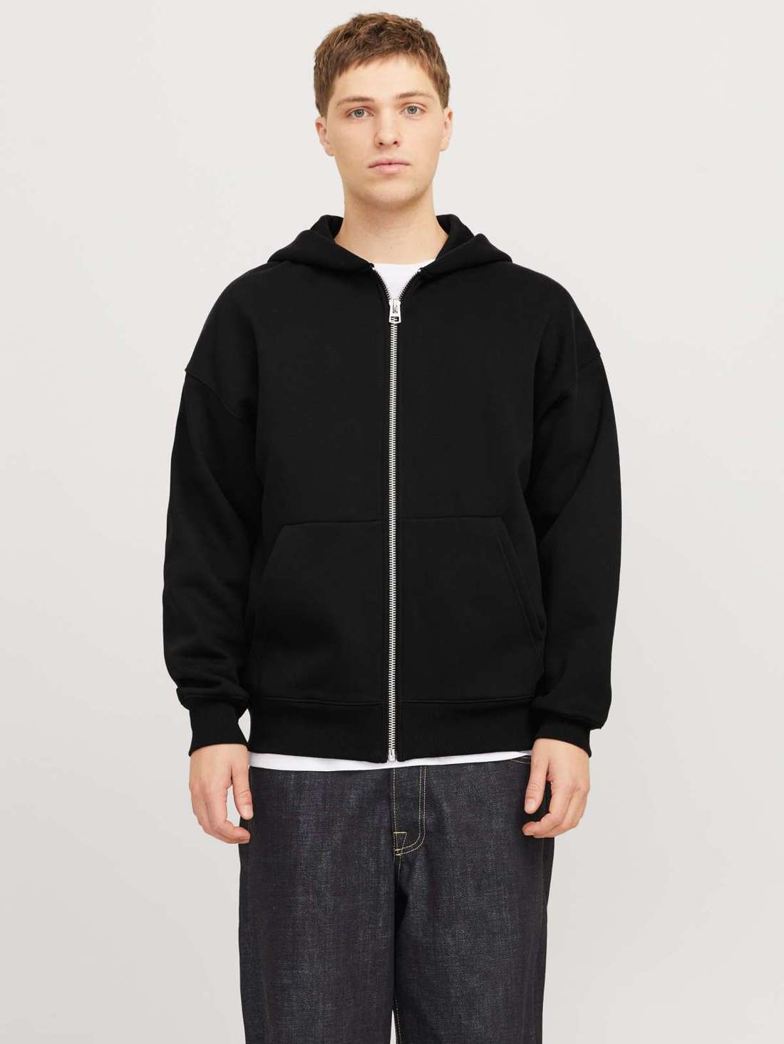 Толстовка с капюшоном и ребристыми манжетами JJEURBAN EDGE SWEAT ZIP HOOD NOOS